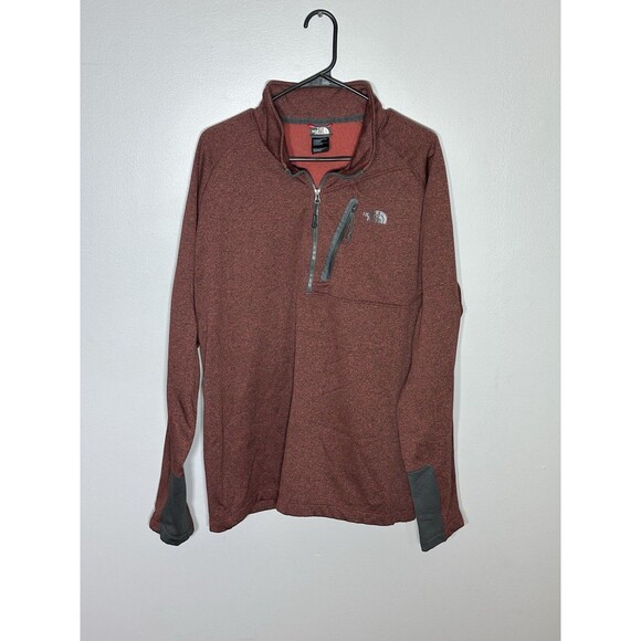 The North Face Sweater Mens XXL Burgundy Canyonlands Half Zip Pullover Casual - Picture 1 of 10